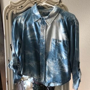 TIE DYE DEMIN BLOUSE
